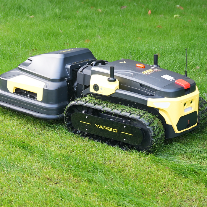 Yarbo robot mower cutting a lawn