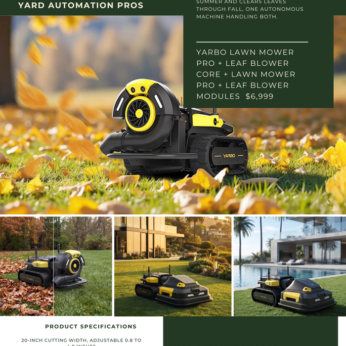 Best Robotic Lawn Mower and Leaf Blower Combo: Yarbo Lawn Mower Pro + Leaf Blower Review