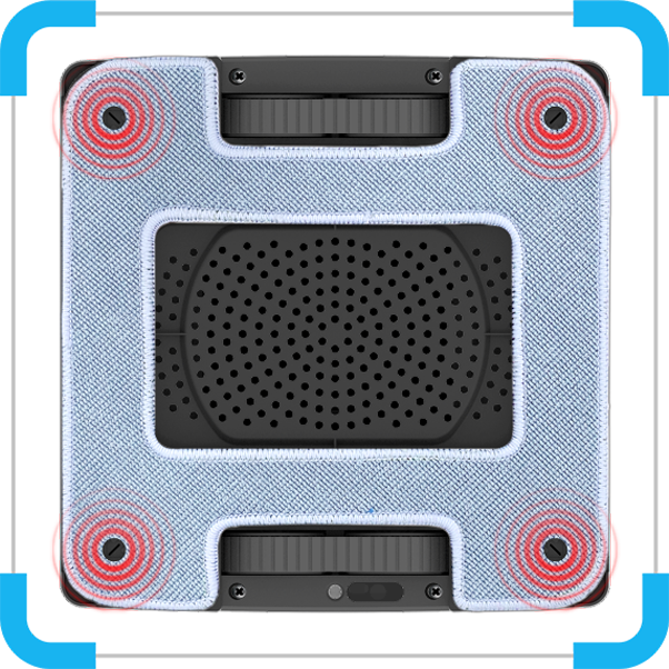 HOBOT-2S underside with its cleaning pad