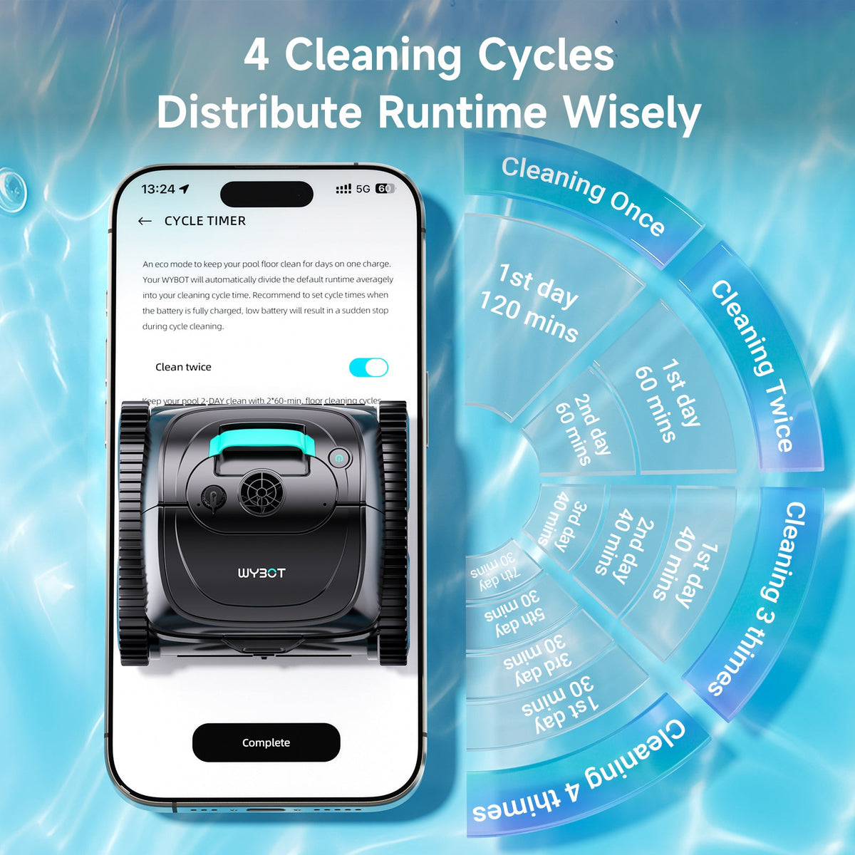 (2026 Upgrade) WYBOT C1 Cordless Robotic Pool Cleaner