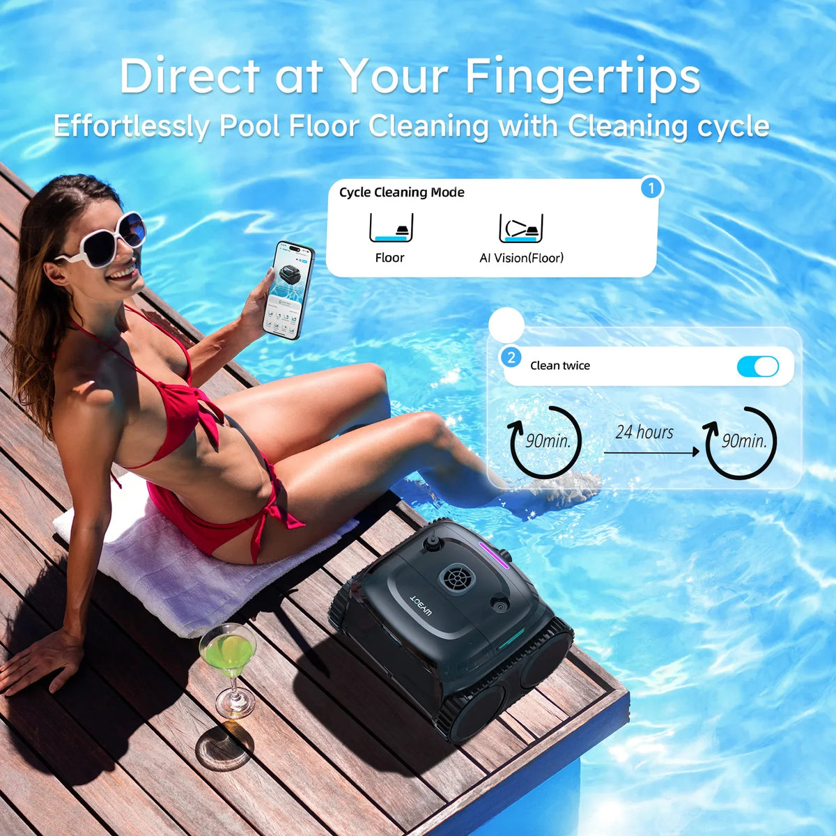 (2026 New) WYBOT C2 Vision Cordless Robotic Pool Cleaner