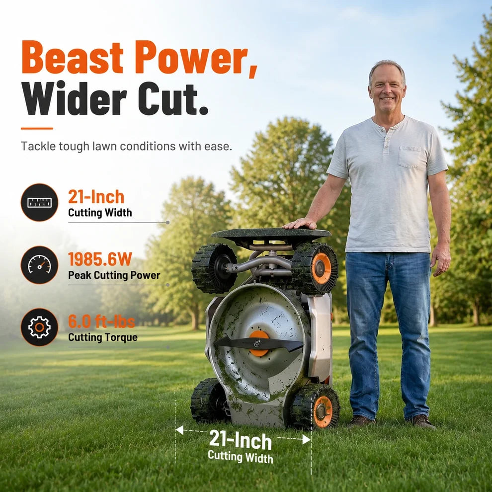 Mowrator S1 21″ 4WD 18Ah Grip Tread Tire Edition
