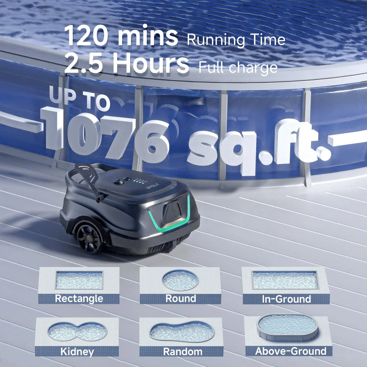 (2026 Upgrade) WYBOT A1 Cordless Robotic Pool Cleaner