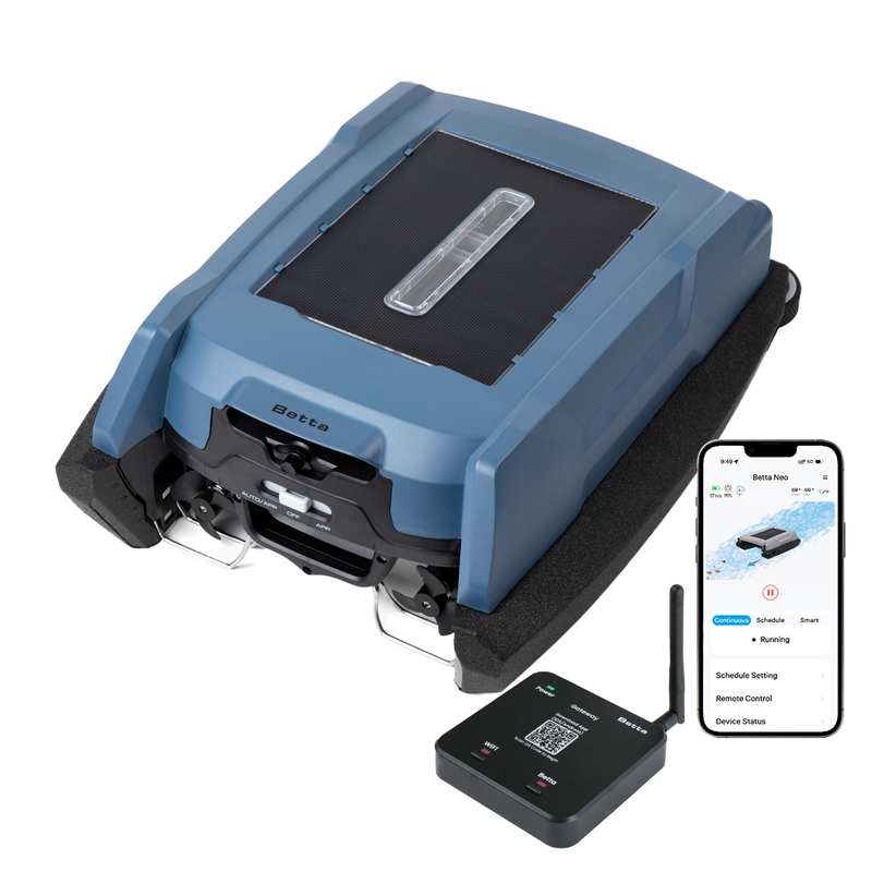 Betta Neo robotic pool skimmer, blue