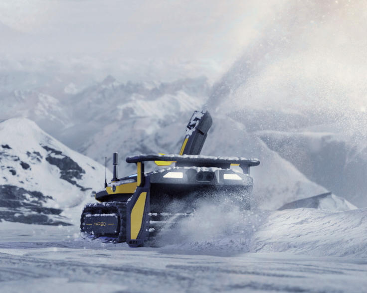 Yarbo Snow Blower in snowy terrain