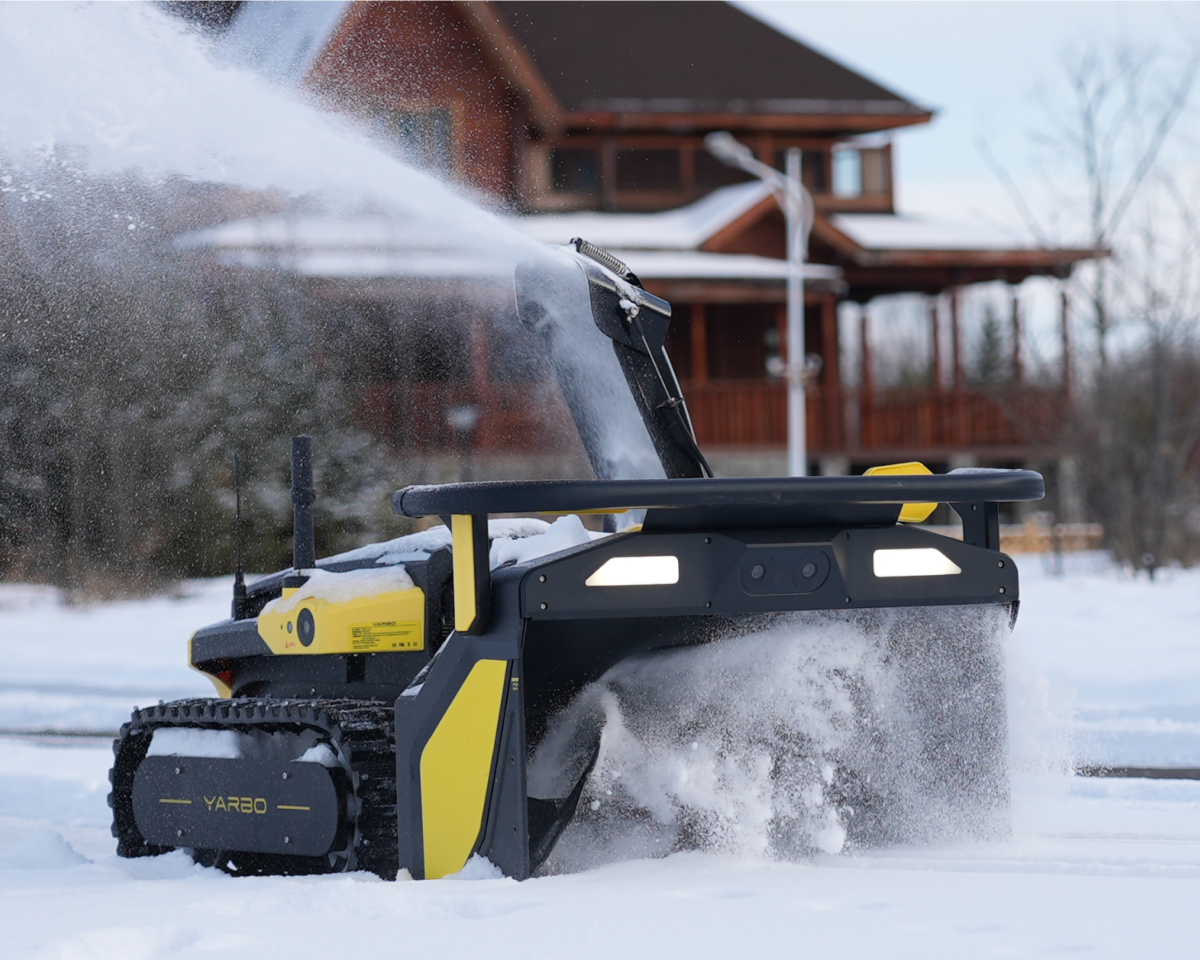 Yarbo Snow Blower clearing snow