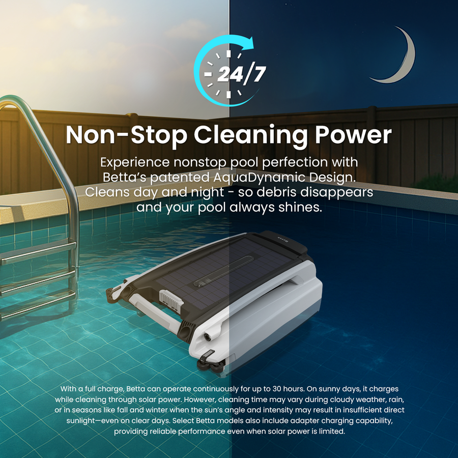 Betta non-stop cleaning power, day and night