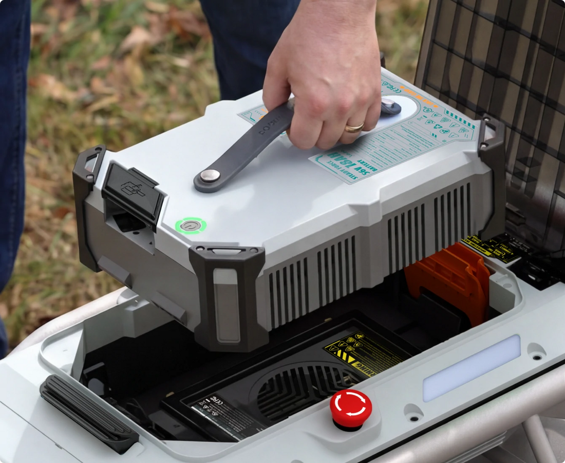 Swapping the Mowrator 56V battery