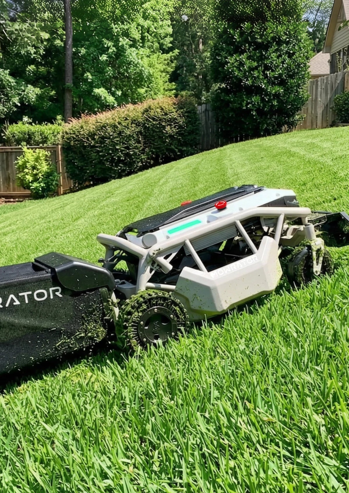 Mowrator S1 2WD mowing a lawn