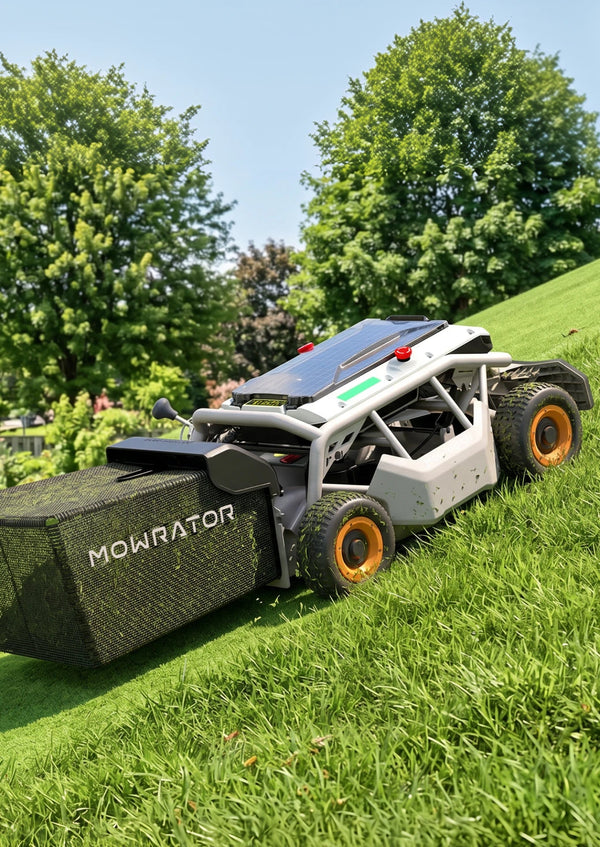 Mowrator S1 4WD mowing a slope