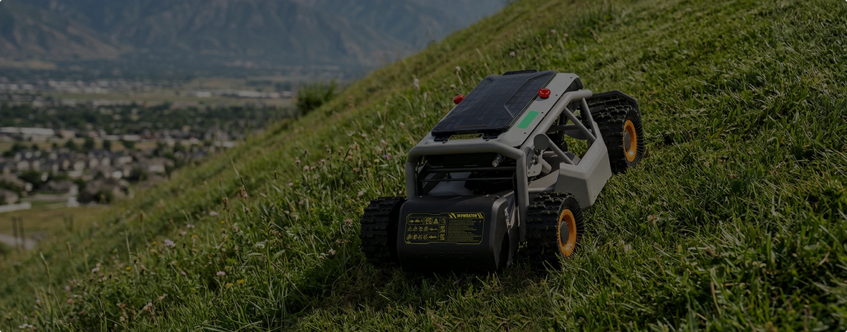 Mowrator S1 mowing a steep embankment