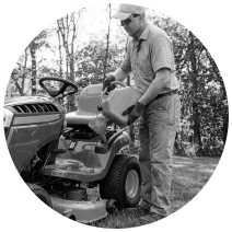 Old way: riding mower maintenance