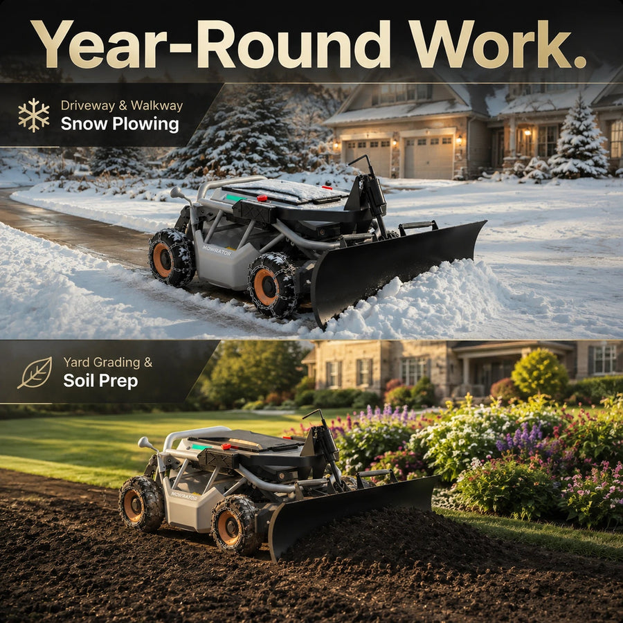 Mowrator Snow Plow Kit blade adjustment