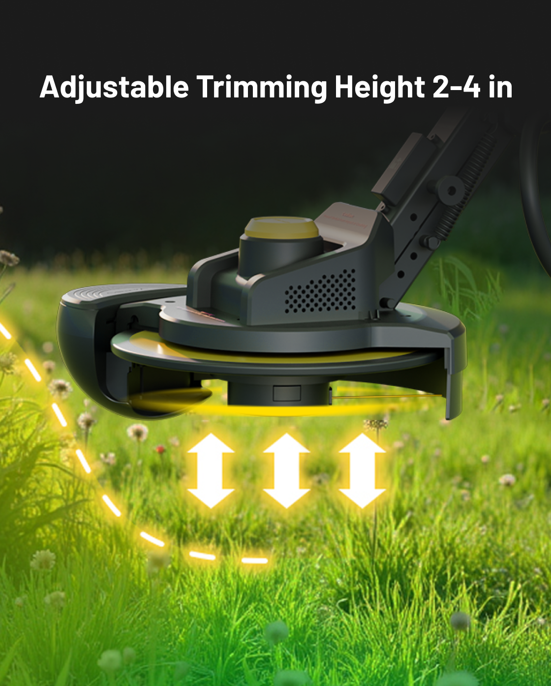 Yarbo Trimmer on the Back Brace Mount