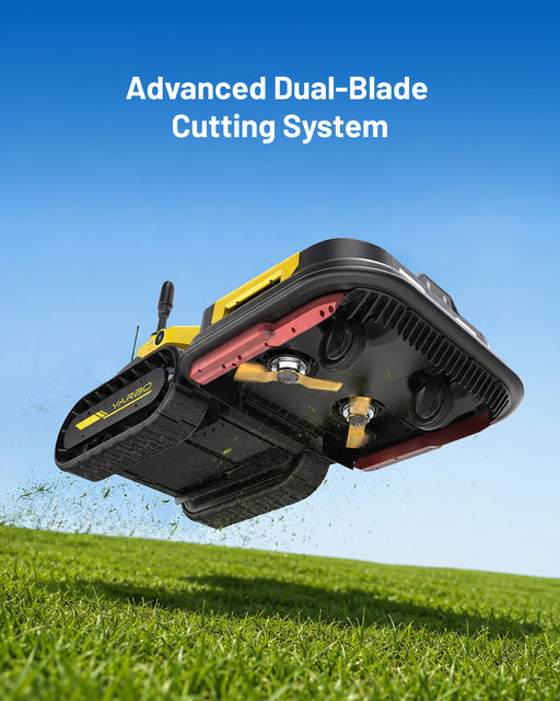 Dual blade cutting system on the Yarbo Lawn Mower Pro