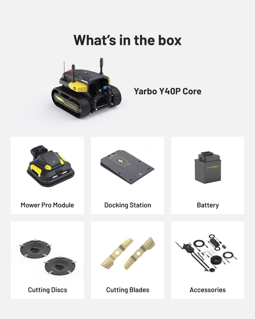 What comes in the box with the Yarbo Y40P