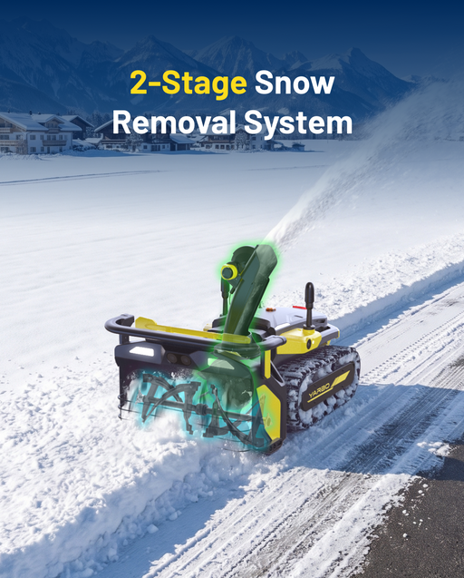 Yarbo Snow Blower on winter terrain