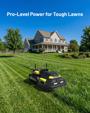Yarbo Y40P Lawn Mower Pro cutting thick grass